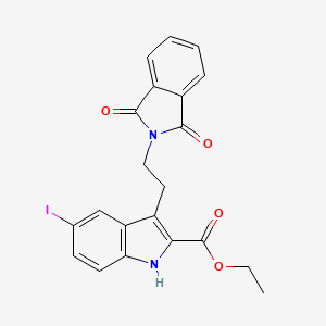 ethyl 3-[2-(1,3-dioxoisoindol-2-yl)ethyl]-5-iodo-1H-indole-2-carboxylate