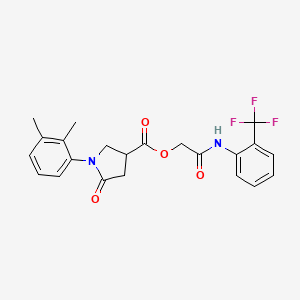 2-Oxo-2-{[2-(trifluoromethyl)phenyl]amino}ethyl 1-(2,3-dimethylphenyl)-5-oxopyrrolidine-3-carboxylate