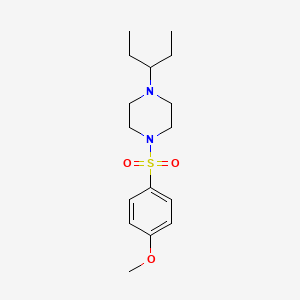 1-[(4-Methoxyphenyl)sulfonyl]-4-(pentan-3-yl)piperazine