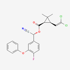 molecular formula C22H18Cl2FNO3 B1247398 (1R,3R,alphaR)-Cyfluthrin CAS No. 86560-92-1