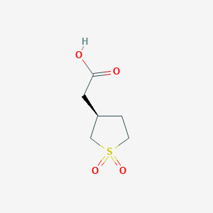 molecular formula C6H10O4S B12473980 (S)-2-(1,1-Dioxidotetrahydrothiophen-3-yl)acetic acid 