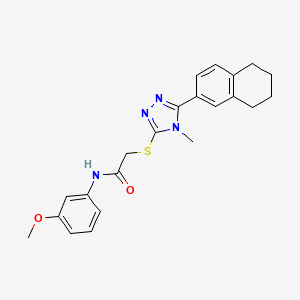 N-(3-methoxyphenyl)-2-{[4-methyl-5-(5,6,7,8-tetrahydronaphthalen-2-yl)-4H-1,2,4-triazol-3-yl]sulfanyl}acetamide