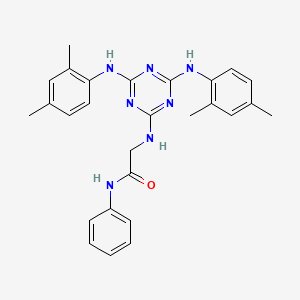 N~2~-{4,6-bis[(2,4-dimethylphenyl)amino]-1,3,5-triazin-2-yl}-N-phenylglycinamide