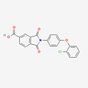 2-[4-(2-chlorophenoxy)phenyl]-1,3-dioxo-2,3-dihydro-1H-isoindole-5-carboxylic acid