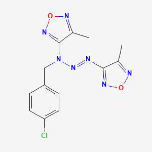 3,3'-[3-(4-Chlorobenzyl)triaz-1-ene-1,3-diyl]bis(4-methyl-1,2,5-oxadiazole)