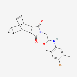 molecular formula C22H23BrN2O3 B12474040 N-(4-bromo-2,5-dimethylphenyl)-2-(1,3-dioxooctahydro-4,6-ethenocyclopropa[f]isoindol-2(1H)-yl)propanamide 