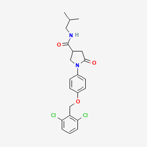 1-{4-[(2,6-dichlorobenzyl)oxy]phenyl}-N-(2-methylpropyl)-5-oxopyrrolidine-3-carboxamide