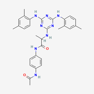 N-[4-(acetylamino)phenyl]-N~2~-{4,6-bis[(2,4-dimethylphenyl)amino]-1,3,5-triazin-2-yl}alaninamide