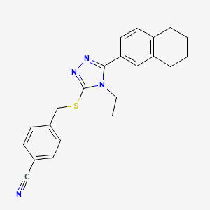 4-({[4-ethyl-5-(5,6,7,8-tetrahydronaphthalen-2-yl)-4H-1,2,4-triazol-3-yl]sulfanyl}methyl)benzonitrile