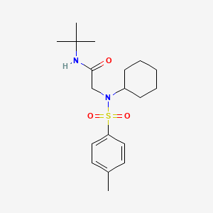 molecular formula C19H30N2O3S B12474094 N-tert-butyl-N~2~-cyclohexyl-N~2~-[(4-methylphenyl)sulfonyl]glycinamide 