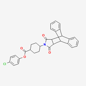 molecular formula C31H26ClNO4 B12474102 4-Chlorophenyl 4-(16,18-dioxo-17-azapentacyclo[6.6.5.0~2,7~.0~9,14~.0~15,19~]nonadeca-2,4,6,9,11,13-hexaen-17-yl)cyclohexanecarboxylate (non-preferred name) 