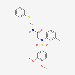 N~2~-[(3,4-dimethoxyphenyl)sulfonyl]-N~2~-(3,5-dimethylphenyl)-N-[2-(phenylsulfanyl)ethyl]glycinamide