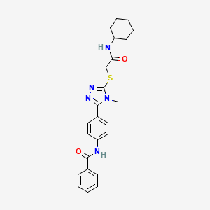 N-[4-(5-{[2-(cyclohexylamino)-2-oxoethyl]sulfanyl}-4-methyl-4H-1,2,4-triazol-3-yl)phenyl]benzamide