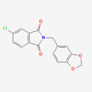 2-(1,3-benzodioxol-5-ylmethyl)-5-chloro-1H-isoindole-1,3(2H)-dione