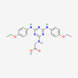 N-{4,6-bis[(4-ethoxyphenyl)amino]-1,3,5-triazin-2-yl}glycine