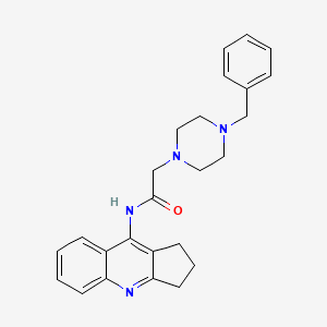 2-(4-benzylpiperazin-1-yl)-N-(2,3-dihydro-1H-cyclopenta[b]quinolin-9-yl)acetamide