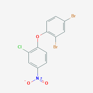 molecular formula C12H6Br2ClNO3 B12474136 2,4-Dibromo-1-(2-chloro-4-nitrophenoxy)benzene 