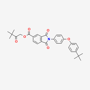 3,3-dimethyl-2-oxobutyl 2-[4-(4-tert-butylphenoxy)phenyl]-1,3-dioxo-2,3-dihydro-1H-isoindole-5-carboxylate