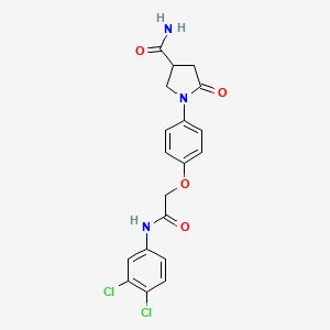 1-(4-{2-[(3,4-Dichlorophenyl)amino]-2-oxoethoxy}phenyl)-5-oxopyrrolidine-3-carboxamide