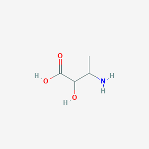 molecular formula C4H9NO3 B1247416 Butanoic acid, 3-amino-2-hydroxy- CAS No. 565-81-1
