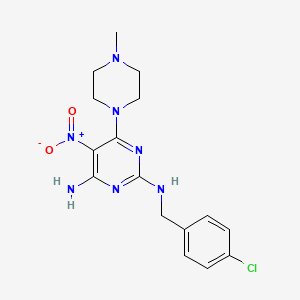 N~2~-(4-chlorobenzyl)-6-(4-methylpiperazin-1-yl)-5-nitropyrimidine-2,4-diamine