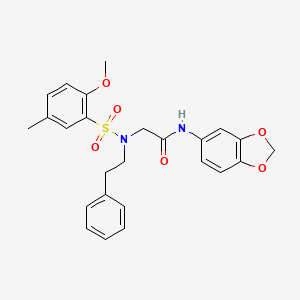 N-1,3-benzodioxol-5-yl-N~2~-[(2-methoxy-5-methylphenyl)sulfonyl]-N~2~-(2-phenylethyl)glycinamide