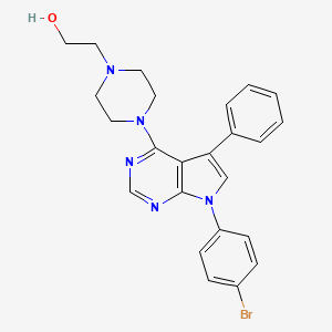 2-{4-[7-(4-bromophenyl)-5-phenyl-7H-pyrrolo[2,3-d]pyrimidin-4-yl]piperazin-1-yl}ethanol