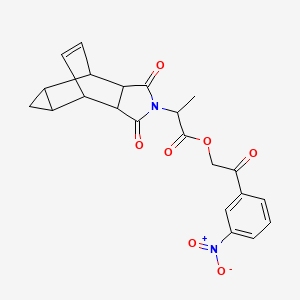 2-(3-nitrophenyl)-2-oxoethyl 2-(1,3-dioxooctahydro-4,6-ethenocyclopropa[f]isoindol-2(1H)-yl)propanoate