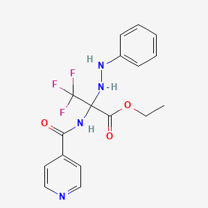 ethyl 3,3,3-trifluoro-2-(2-phenylhydrazinyl)-N-(pyridin-4-ylcarbonyl)alaninate