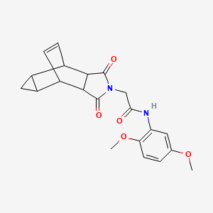 N-(2,5-dimethoxyphenyl)-2-(1,3-dioxooctahydro-4,6-ethenocyclopropa[f]isoindol-2(1H)-yl)acetamide