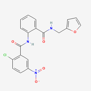 2-chloro-N-{2-[(furan-2-ylmethyl)carbamoyl]phenyl}-5-nitrobenzamide