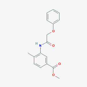 molecular formula C17H17NO4 B12474303 Methyl 4-methyl-3-[(phenoxyacetyl)amino]benzoate 