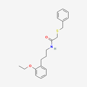 2-(benzylsulfanyl)-N-[3-(2-ethoxyphenyl)propyl]acetamide