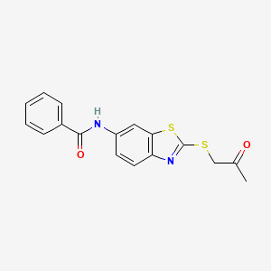 N-{2-[(2-oxopropyl)sulfanyl]-1,3-benzothiazol-6-yl}benzamide