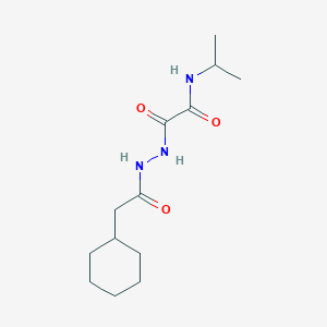 molecular formula C13H23N3O3 B12474340 2-[2-(cyclohexylacetyl)hydrazinyl]-2-oxo-N-(propan-2-yl)acetamide 