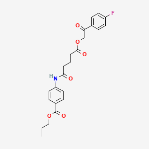 Propyl 4-({5-[2-(4-fluorophenyl)-2-oxoethoxy]-5-oxopentanoyl}amino)benzoate