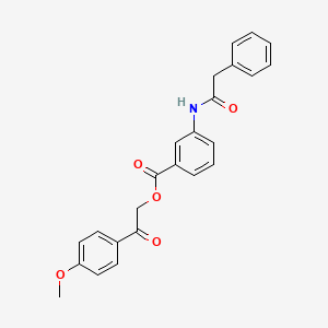 2-(4-Methoxyphenyl)-2-oxoethyl 3-[(phenylacetyl)amino]benzoate