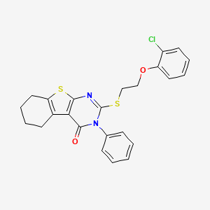 2-{[2-(2-chlorophenoxy)ethyl]sulfanyl}-3-phenyl-5,6,7,8-tetrahydro[1]benzothieno[2,3-d]pyrimidin-4(3H)-one