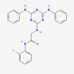 N~2~-[4,6-bis(phenylamino)-1,3,5-triazin-2-yl]-N-(2-fluorophenyl)glycinamide