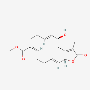 molecular formula C21H28O5 B1247441 Sarcoglaucol-16-one 