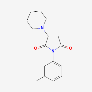 1-(3-Methylphenyl)-3-(piperidin-1-yl)pyrrolidine-2,5-dione