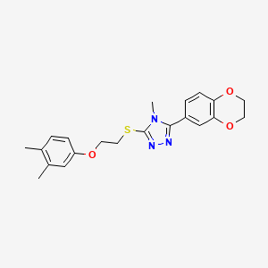 3-(2,3-dihydro-1,4-benzodioxin-6-yl)-5-{[2-(3,4-dimethylphenoxy)ethyl]sulfanyl}-4-methyl-4H-1,2,4-triazole