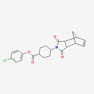 4-chlorophenyl 4-(1,3-dioxo-1,3,3a,4,7,7a-hexahydro-2H-4,7-methanoisoindol-2-yl)cyclohexanecarboxylate