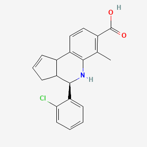 molecular formula C20H18ClNO2 B12474443 (4R)-4-(2-chlorophenyl)-6-methyl-3a,4,5,9b-tetrahydro-3H-cyclopenta[c]quinoline-7-carboxylic acid 