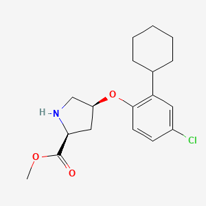 Methyl (2S,4S)-4-(4-chloro-2-cyclohexylphenoxy)-2-pyrrolidinecarboxylate