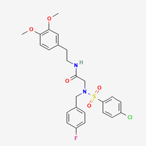 N~2~-[(4-chlorophenyl)sulfonyl]-N-[2-(3,4-dimethoxyphenyl)ethyl]-N~2~-(4-fluorobenzyl)glycinamide