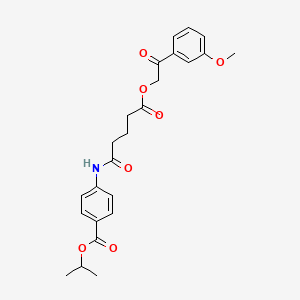 Propan-2-yl 4-({5-[2-(3-methoxyphenyl)-2-oxoethoxy]-5-oxopentanoyl}amino)benzoate