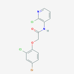 molecular formula C13H9BrCl2N2O2 B12474490 2-(4-bromo-2-chlorophenoxy)-N-(2-chloropyridin-3-yl)acetamide 