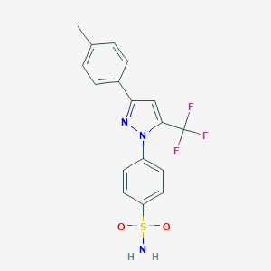 molecular formula C17H14F3N3O2S B124745 4-[3-(4-甲基苯基)-5-(三氟甲基)吡唑-1-基]苯磺酰胺 CAS No. 331943-04-5