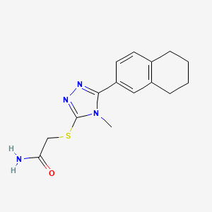 2-{[4-methyl-5-(5,6,7,8-tetrahydronaphthalen-2-yl)-4H-1,2,4-triazol-3-yl]sulfanyl}acetamide